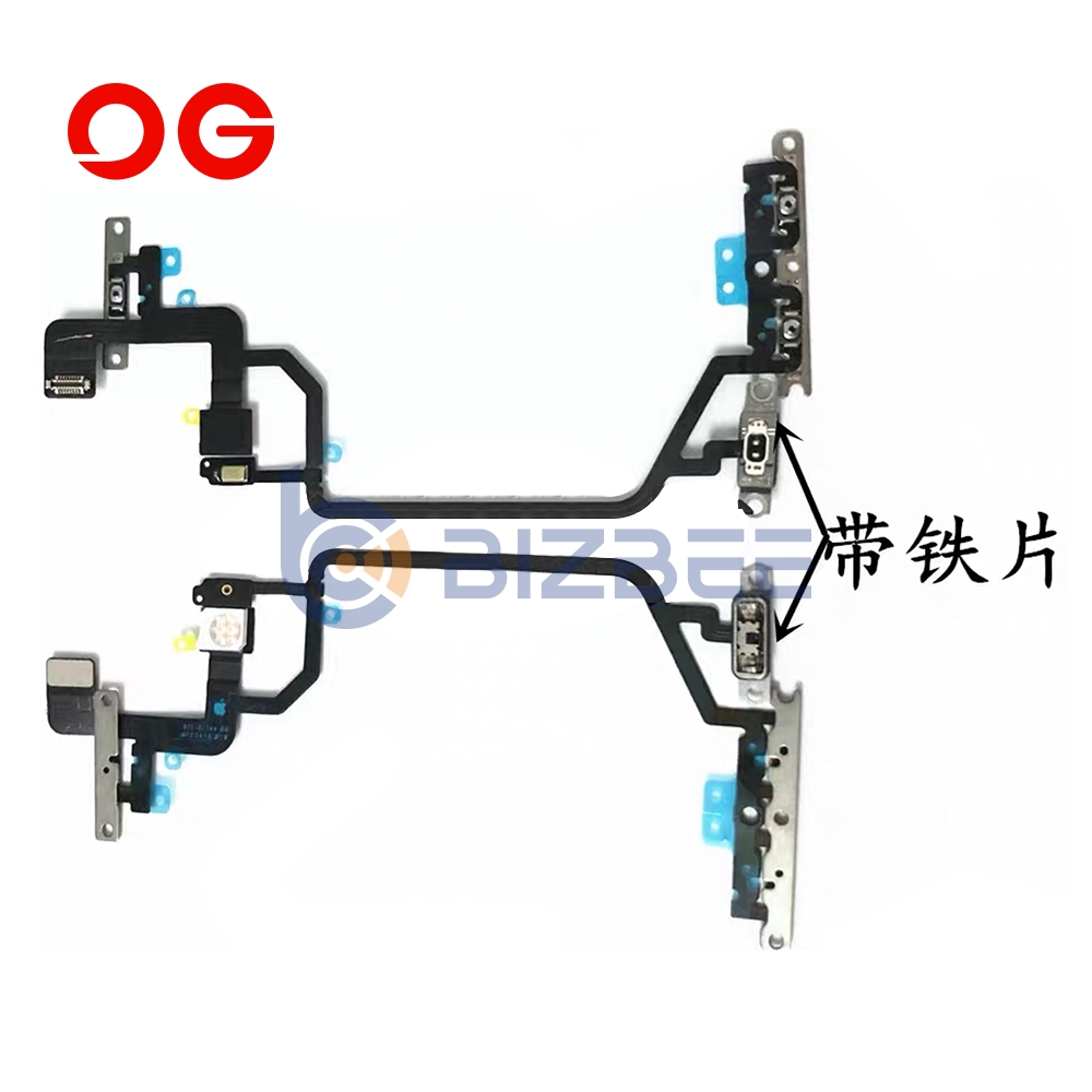 Power Button and Volume Button Flex Cable with Metal Bracket For AP IPH XR Brand New and Full Original 